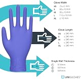 Unigloves Advanced Zero Nitrile Gloves Blue Large Box 100 GM0054 Powder Free view 4