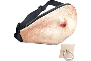 BAMOMBY White Elephant Gifts Funny Gag Gifts,3D Men Beer Fake Belly Dad Bag Waist Packs,Waterproof Fanny Pack Unisex for Father's Day,Christmas,Stocking Stuffers for Men Boyfriend Husband Him Friend Dad