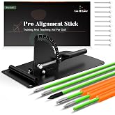 Golf Alignment Sticks Holder, Golf Training Aid with Alignment Sticks &amp; Protective Padding, Swing Trainer Practice Teaching Aid Driving Range for Aiming, Putting, Swing, Golf Gifts for Men Women