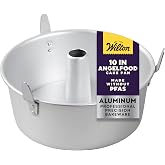 Wilton Aluminum Angel Food Tube Cake Pan, Made Without PFAS, 10 in. | Natural Anodized Aluminum Bakeware, Even Heating &amp; Rust-Resistant for Professional Results, Perfect for Angel Food Cakes