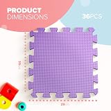 kidoola Foam Baby Play Mat 29x29cm Interlocking EVA 7mm Thick 36pc view 2