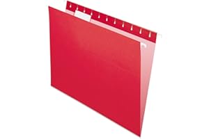 Pendaflex Recycled Hanging Folders, Letter Size, Red, 1/5 Cut, 25/BX (81608)