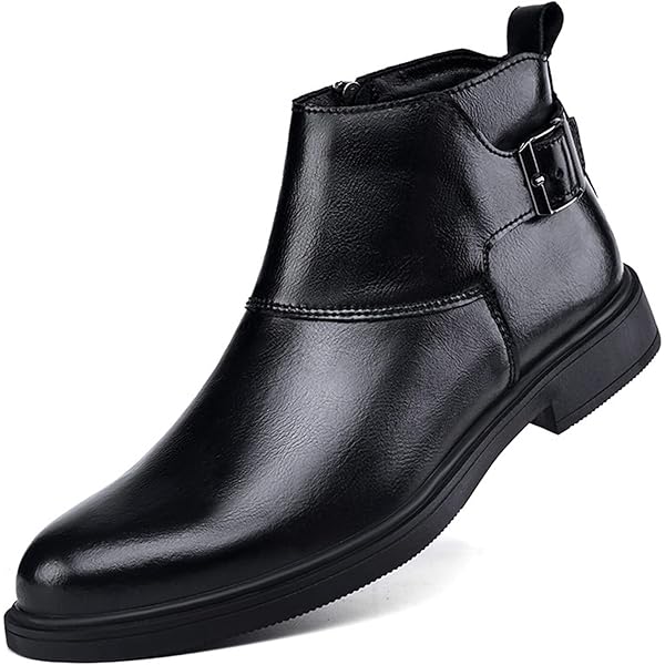 Amazon.com | Men's Genuine Leather Pointed Toe Chelsea