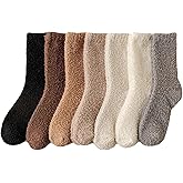 Sumleno Women Fuzzy Socks Warm Cozy Fluffy Socks Aesthetic Thick Fleece Thermal Slipper Socks for Winter Christmas Gifts