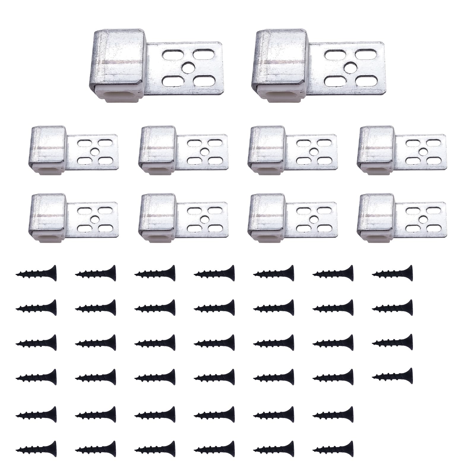 Photo 1 of Begino Upholstery Furniture Spring Clips, 20pcs Couch Spring Repair Kit 4 Holes Snake Spring Buckle with 40pcs Screws for Sofa/Chair/Couch/Bed Spring Clips Repair Parts
