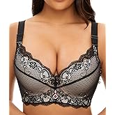 Women Super Push Up Bra Lace Underwire Soft Padding Lift Up Bra