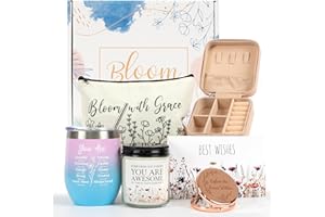 JOYSELLER Gifts for Women, Mother’s Day Gifts from Daughter Son, Birthday Gifts for Women Mom, Christian Wildflower Relaxing Self Care Gifts Baskets Set for Mom, Wife, Girlfriend, Sister, Friends