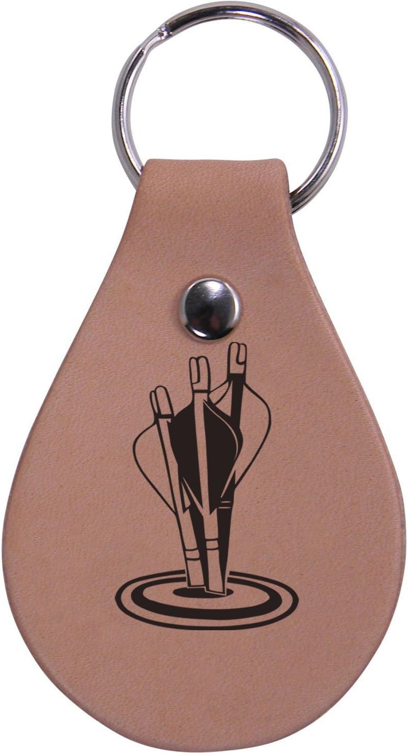 Personalized Engraved Archery Genuine Custom Leather 3inch