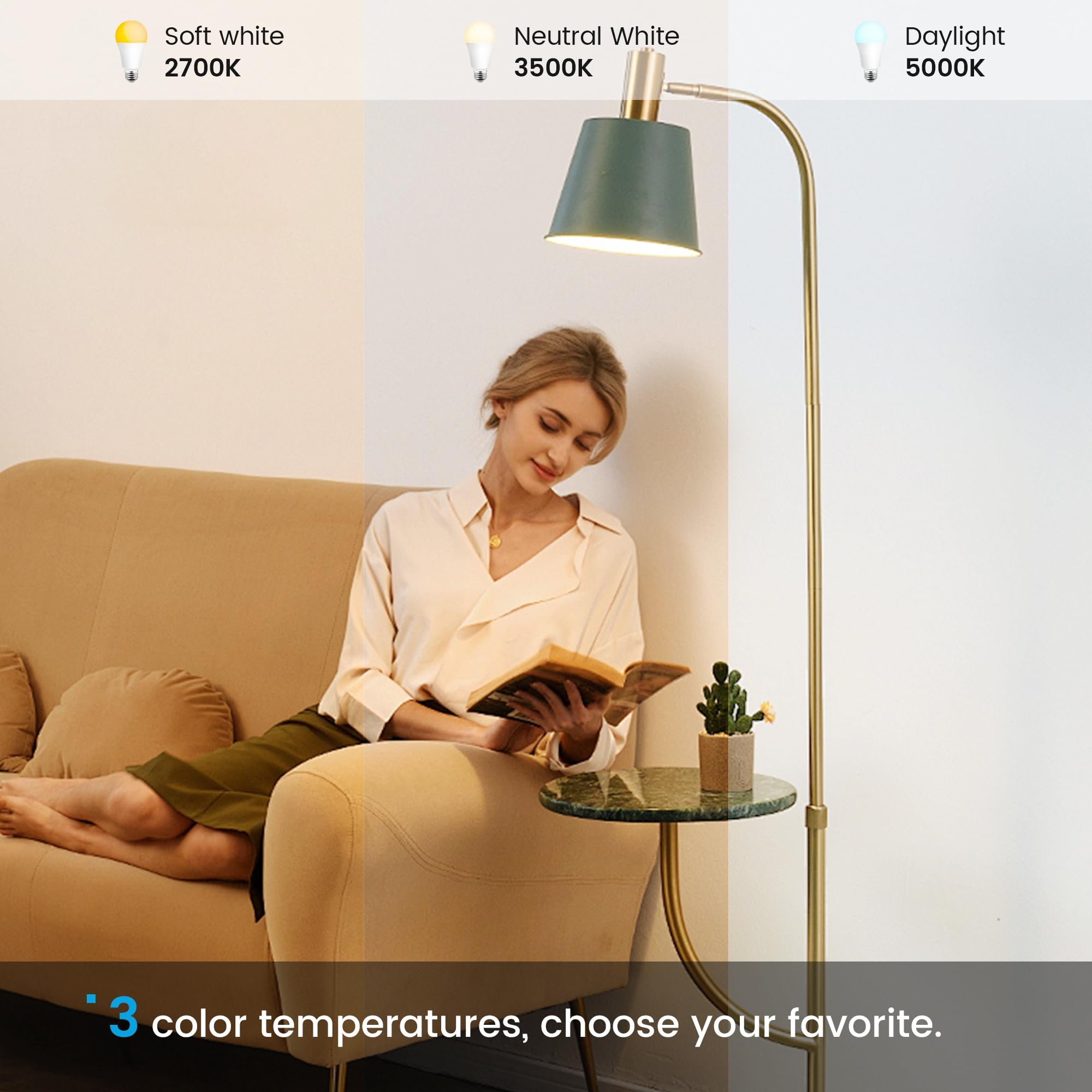 Torkase A19 LED Bulbs 100W Equivalent, 13W 1500 Lumens Very Bright and Energy Saving, Non-Dimmable, 3500K Soft White, Standard E26 Medium Base Lighting Bulb, 30000 Hour Lifetime for Home(Pack of 4)