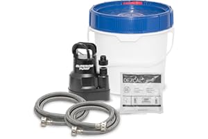 Superior Pump 91660 Tankless Water Heater Descaler Pump Kit with Non-toxic Descaler Solution, 3.5 Gallon, Deluxe