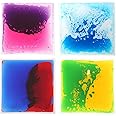 Fun And Function – Jumbo Gel Floor Tiles - Large (20 x 20 Inch) Liquid Floor Tiles for Sensory Needs – Sensory Floor Tiles for School, Office, Clinic Floor - Multi-Colored - 4 Pack – Ages 3+