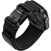 Bandletic Compatible with Apple Watch Ultra Band Men, Wide Sport Elastic Strap with Magnetic Fidlock V-Buckle for iWatch 49mm(Ultra 3/2/1),46mm(11/10),45mm(9/8/7),44mm(SE3/SE2/SE/6/5/4),42mm(3/2/1)