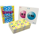 MR CHIPS Professional Plastic Coated Bingo Cards - Deck of 75 Playing Calling Colorful Reusable for Games on The go!