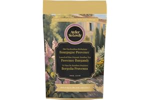 Provence Burgandy, Atelier Solovely Organic Rooibos Tea, Lavender & Berry Blend, Caffeine-Free, 50 Cups, Loose Leaf