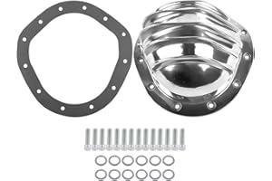 TEKKOAUTO 12 Bolt Polished Aluminum Differential Rear End Cover Replacement for Chevy C10 Blazer GMC Jimmy 8.75" Truck