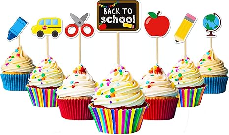 Amazon Com Welcome Back To School Cupcake Toppers Classroom