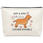 Cocker Spaniel Lover Gift Dog Themed Makeup Bag Cocker Spaniel Gifts for Daughter Sister Friend Dog Mom Owner Gifts for Women Cosmetic Bag Graduation Mothers Day Birthday Gift Travel Pouch