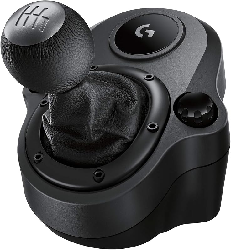 Logitech g driving force shifter para volantes g29 e g920, 6 velocidades, push reverso, aço e couro, ps4/xbox one/pc/mac - preto