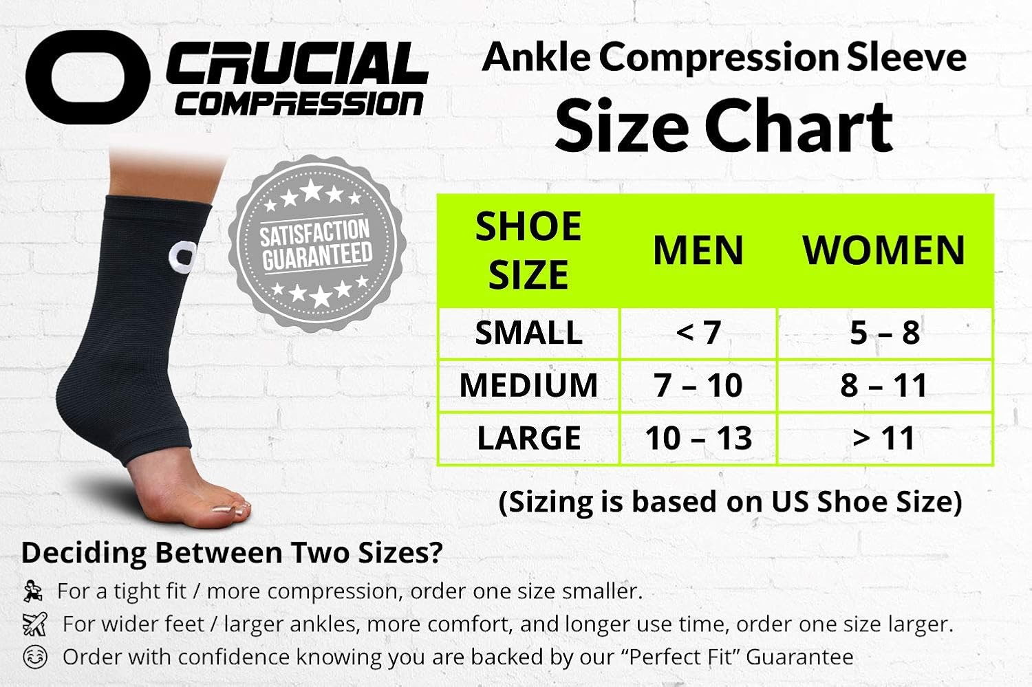 Ankle Brace Compression Support Sleeve (1 Pair) - BEST Ankle Compression Socks for Plantar Fasciitis, Arch Support, Foot & Ankle Swelling, Achilles Tendon, Joint Pain, Injury Recovery, Heel Spurs: Sports & Outdoors