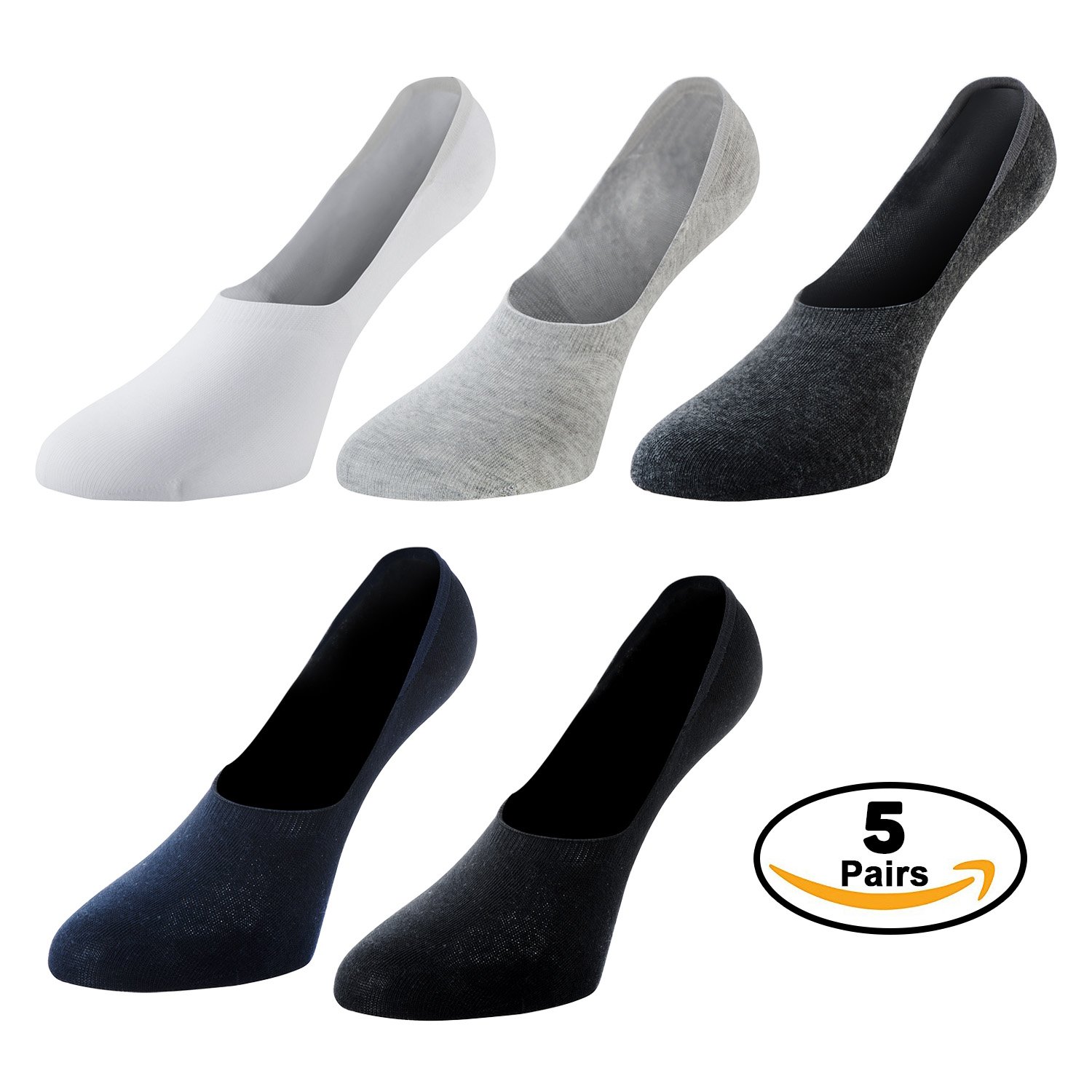 Women\'s Low Ankle Casual Socks No Show Breathable Socks 5-6 Pairs Comfortable Cotton Socks(Plain-short)