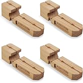 Konvixon 4PCS Beech Wood Masonry Line Blocks for Concrete Bricklaying | 4 Inch String Line Blocks with Grooved Line Lock, Waist Design &amp; Direction Guide Mason Line Block, Bricklaying Line Holder