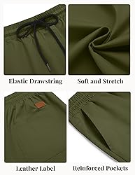 COOFANDY Men's Drawstring Shorts Stretch Waistband