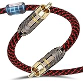 TODN HiFi Digital Coaxial Audio Cable for Audiophile 75-Ohm SPDIF Coax Subwoofer Cable RCA to RCA with OFC Core and Shielded (3ft /1m)