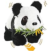 STAY GENT Electronic Panda Toy with Sound for 3+ Kids, Interactive Animated Plush Toy Panda Walking & Wiggling Ear, Educational Stuffed Animal Gifts for Toddlers Boys Girls Birthday Xmas