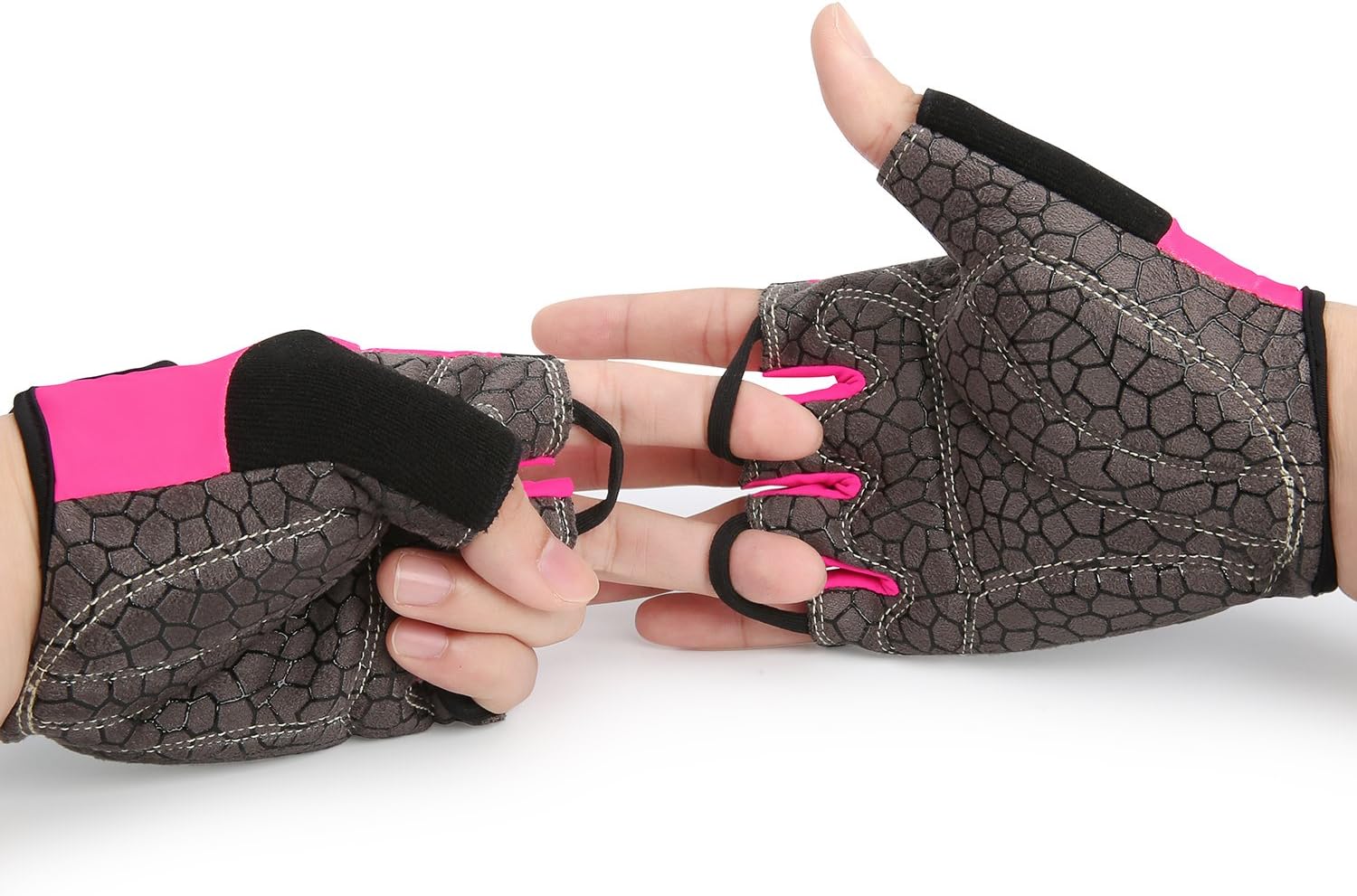 HTZPLOO Bike Gloves Cycling Gloves Mountain Bike Gloves for Men Women with Anti-Slip Shock-Absorbing Pad, Light Weight, Nice Fit, Half Finger Biking Gloves : Clothing