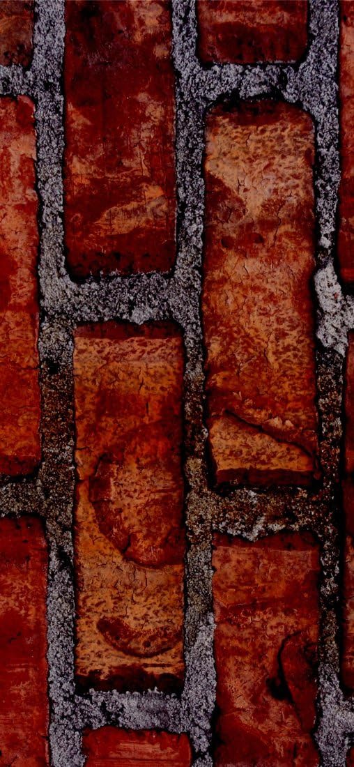 PeelitStickit Brick Texture in Red Style, Wallpaper Design, Wall Mural ID-032, vinyl, Multi-colour