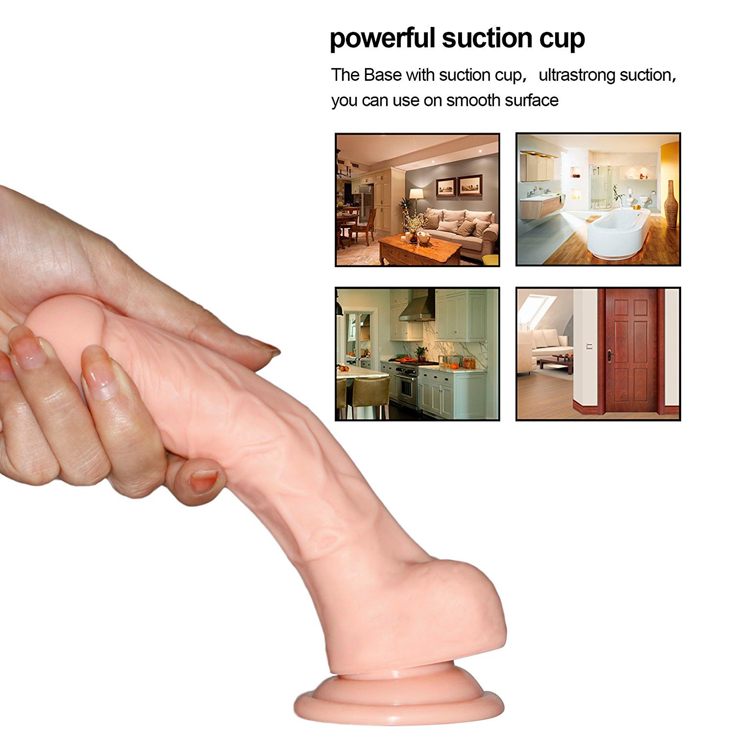 6.8 inch Dildo, Tracy’s Dog Dildo for Beginners Silicone Dildo with Suction Cup for Women Vaginal G-spot and Anal Play