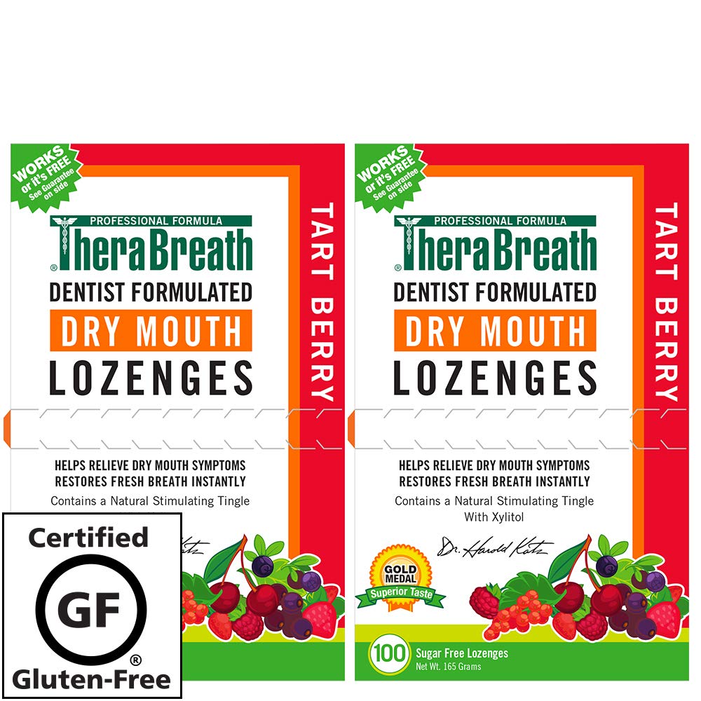 TheraBreath Dry Mouth Lozenges, Tart Berry Flavor, 200