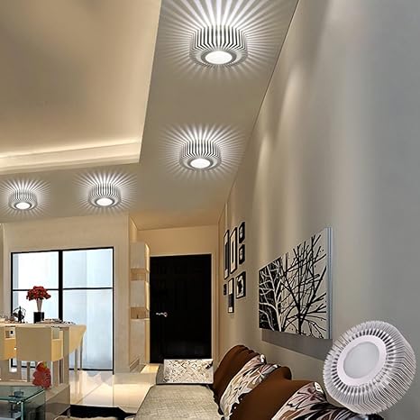 moderne korridor veranda licht kreative deckenleuchten bundig montiert sonnenblume wandleuchten asile lichter 3w weiss energieklasse a 3w weiss amazon de beleuchtung