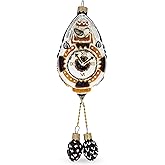 Traditional German Cuckoo Clock Glass Christmas Ornament