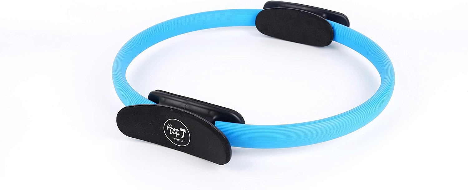 PuraVida Lifestyle Pilates Set Includes Best Pilates Ring 14 Inches and Mini Exercise Ball 9 Inches with Travel Bag for Fitness, Pilates, Yoga, Core Training, Tone Thighs, Legs, ABS, Stability (Blue) : Sports & Outdoors