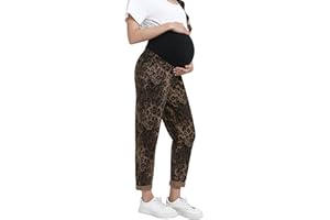 Yornobly Women's Maternity Boyfriend Jeans Over Belly Stretch Denim Pregnancy Trendy Pants