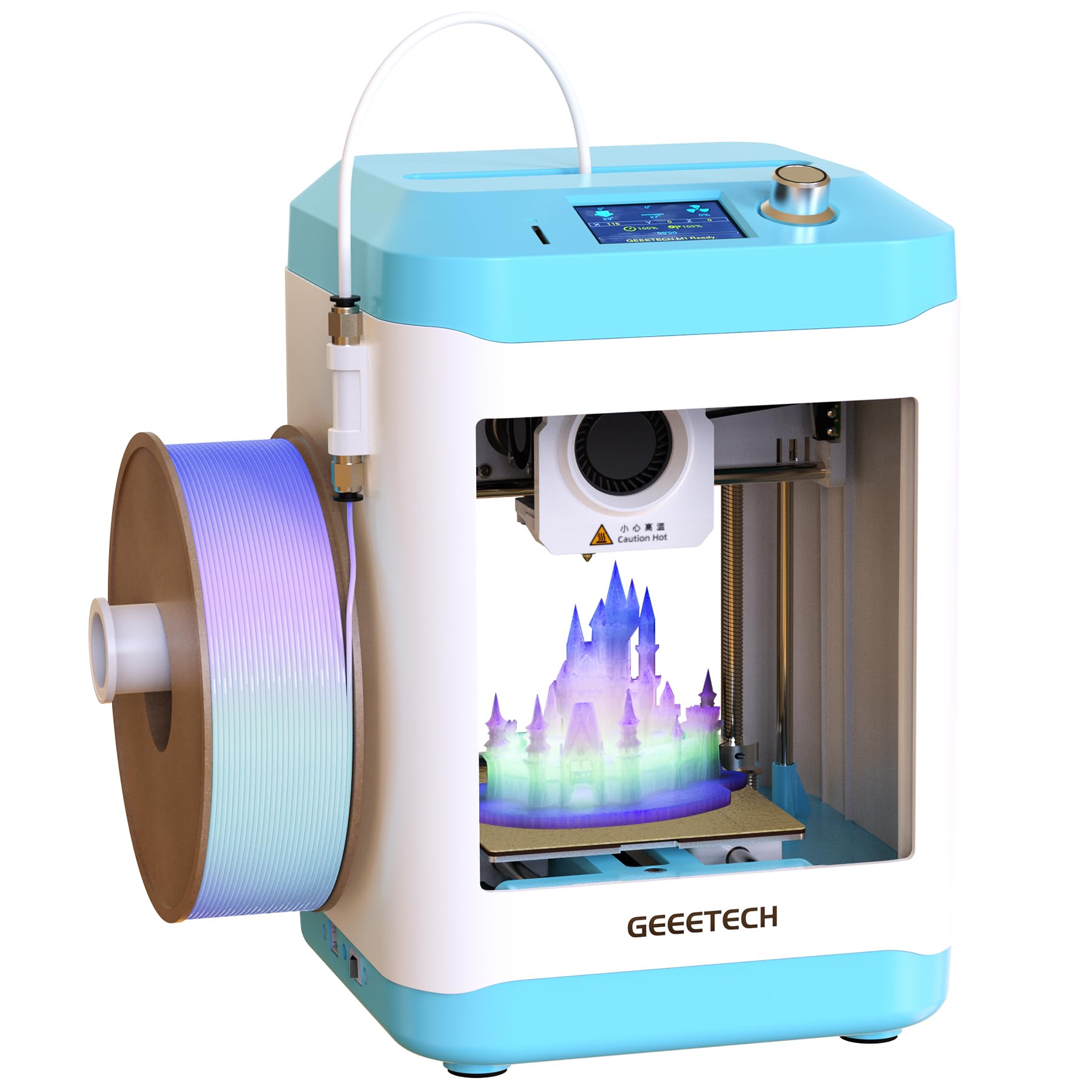 Photo 1 of Geeetech 3D Printer for Kids & Beginners, High-Speed Mini 3D Printer, Auto-Leveling, Fully Open Source Pre-Assembled STEM Learning Tool, 3.94x4.33x3.94in Print Size for Home/School (No WiFi)