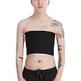 BaronHong Tomboy Trans Lesbian Strapless Plus Size Chest Binder Top with 20 CM Elastic Band