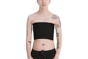 BaronHong Tomboy Trans Lesbian Strapless Plus Size Chest Binder Top with 20 CM Elastic Band