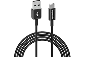 Amazon Basics USB-C to USB-A 2.0 Fast Charger Cable, 480Mbps Speed, USB-IF Certified, for Apple iPhone 16/15, iPad, Samsung Galaxy, Tablets, 6 feet, Black