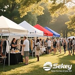Sekey 10x10 Pop Up Canopy - One-Push Setup, 99% UV
