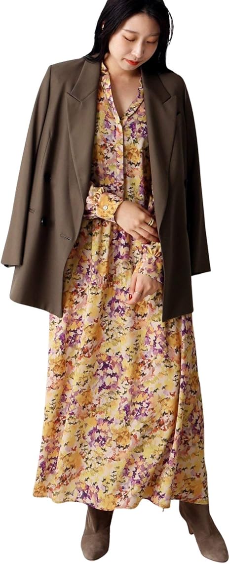 Amazon ジャーナルスタンダード レサージュ ヴィンテージデシンプリントワンピース フリー ピンク ワンピース チュニック 通販