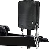 BougeRV RV Electric Tongue Jack Cover with D Rings, 600D Universal Trailer Jack Protective Black Cover for Outside RV Parts R