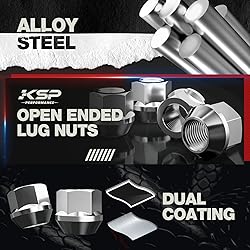 KSP M14X1.5 Open End Acorn Bulge Wheel Lug