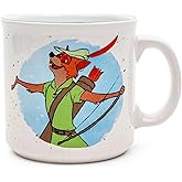 Disney Robin Hood Ceramic Camper Mug Ceramic Camper Mug | Coffee Cup For Espresso, Tea | Holds 20 Ounces