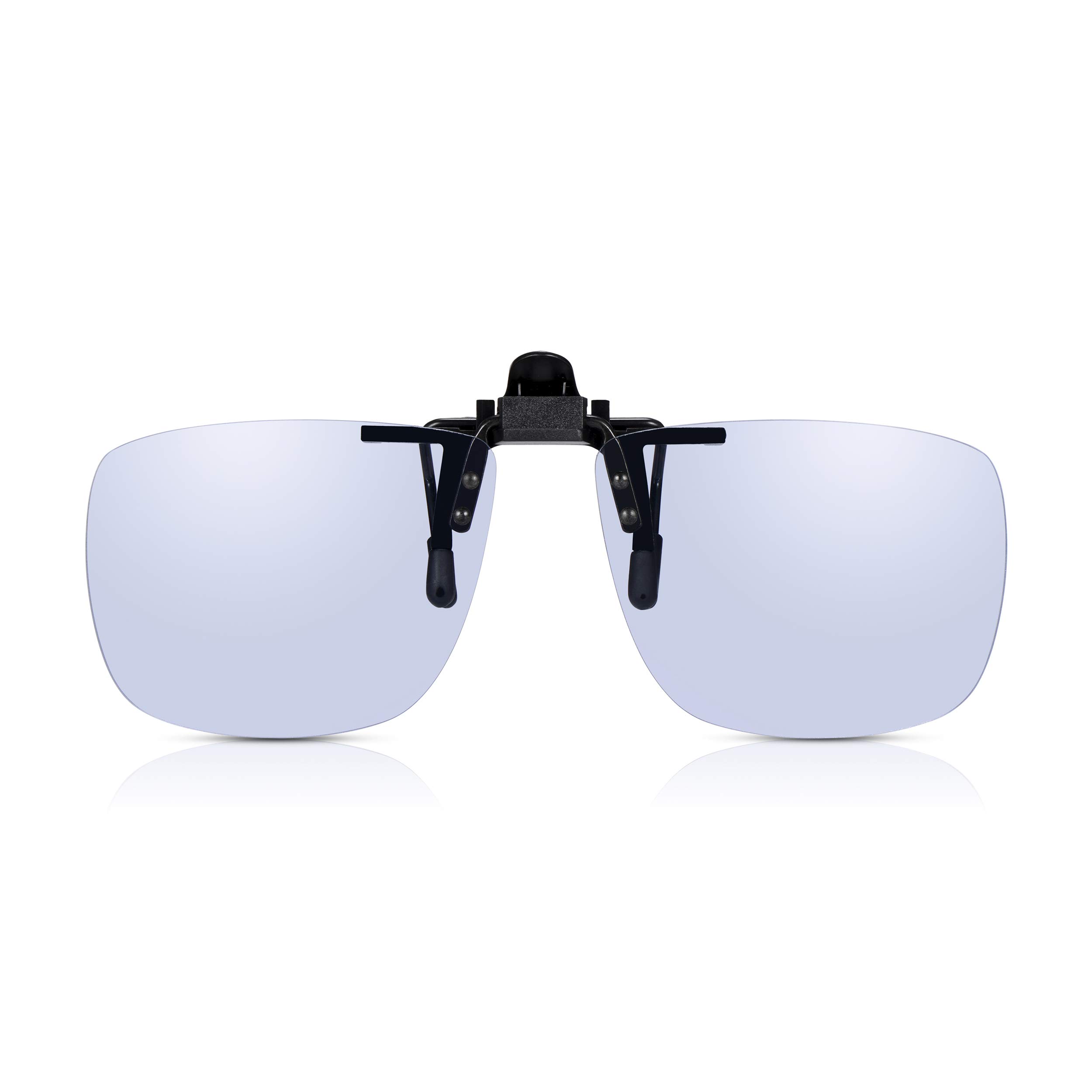 Blue Light Blocking Clip On Glasses for Computer, Digital, Screen & Gaming with Anti-Glare Protective Flip Over Lens to Prevent Eye Strain and Fatigue. Read Optics