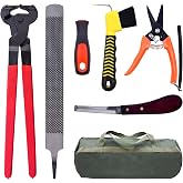 HNONPW 14 inch Horse Farrier Tool Kits - 6Pcs Professional Hoof Trimming Farrier Tools, Can Easily Trim the Hooves of Horses, Cows, Sheep, Donkeys and Other Medium-Sized Animals