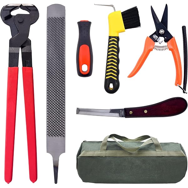 5-Piece Farrier Hoof Trim Kit - Essential Horse Hoof Care Tools