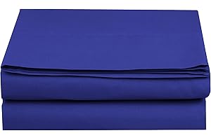 Elegant Comfort Premium Hotel Quality 1-Piece Flat Sheet, Luxury & Softest 1500 Thread Count Egyptian Quality Bedding Flat Sheet, Wrinkle, Stain and Fade Resistant, King, Royal Blue