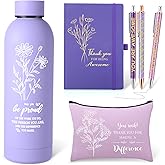Funnymoom 6 Pcs Employee Appreciation Gift Set for Women Christmas Thank You Gifts May You Be Proud Double Wall Vacuum Stainless Steel Tumbler Printed Bag and Pen A5 Notebook for Teacher Nurse